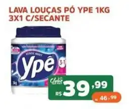 Supermercados Pague Menos Lava louças pó ype 3x1 c/secante oferta