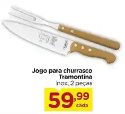 Carrefour Jogo para churrasco Tramontina Inox, 2 peças oferta