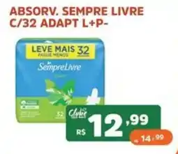 Supermercados Pague Menos Absorv. sempre livre c/32 adapt oferta