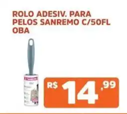Supermercados Pague Menos Rolo adesiv. para pelos sanremo c/50fl oba oferta