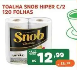 Supermercados Pague Menos Toalha snob hiper c/2 120 folhas oferta