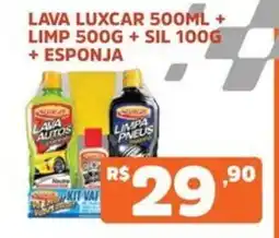 Supermercados Pague Menos Lava luxcar + limp + sil + esponja oferta