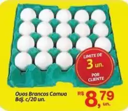 Fort Atacadista Ouos Brancos Camua Bdj. c/20 un. oferta