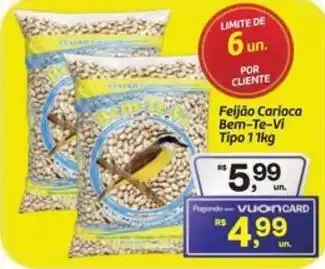 Feijão Carioca Bem-Te-Vi Tipo 1