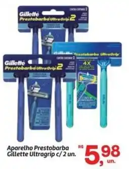 Fort Atacadista Aparelho Prestobarba Gillette Ultragrip c/2 un. oferta