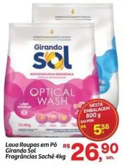 Fort Atacadista Lava Roupas em Pó Girando Sol Fragrâncias Sachê oferta