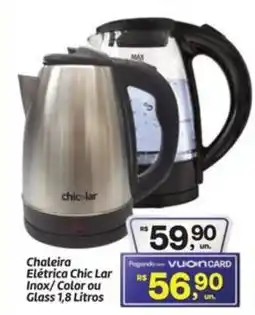 Fort Atacadista Chaleira Elétrica Chic Lar Inox/Color ou Glass oferta