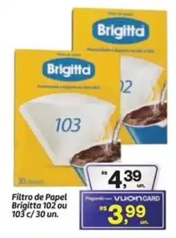 Fort Atacadista Filtro de Papel Brigitta 102 ou 103 c/30 un. oferta