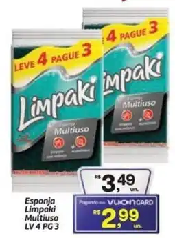 Fort Atacadista Esponja Limpaki Multiuso LV 4 PG 3 oferta