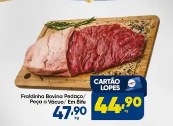 Fraldinha Bovina Pedaço/ Peça a Vácuo/ Em Bife