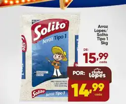 Lopes Supermercados Arroz Lopes/ Solito Tipo 1 oferta