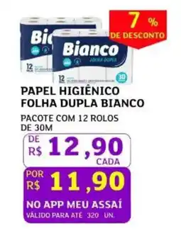 Assaí Atacadista Papel higiênico folha dupla bianco oferta