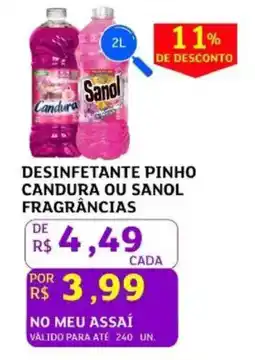 Assaí Atacadista Desinfetante pinho candura ou sanol fragrâncias oferta