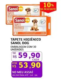 Assaí Atacadista Tapete higiênico sanol dog oferta