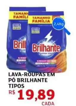 Assaí Atacadista Lava-roupas em pó brilhante tipos oferta