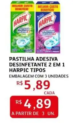 Assaí Atacadista Pastilha adesiva desinfetante 2 em 1 harpic tipos oferta