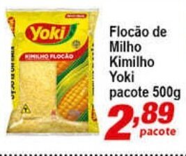 Ricoy Supermercados Flocao de Milho Kimilho Yoki pacote 500g oferta
