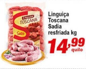 Ricoy Supermercados Linguica Toscana Sadia resfriada 1kg oferta