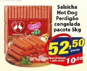Vencedor Atacadista Salsicha Hot Dog Perdigao Congelada 5kg oferta