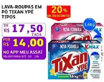 Lava-roupas em pó tixan ypê tipos