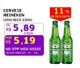 Assaí Atacadista Cerveja heineken long neck oferta