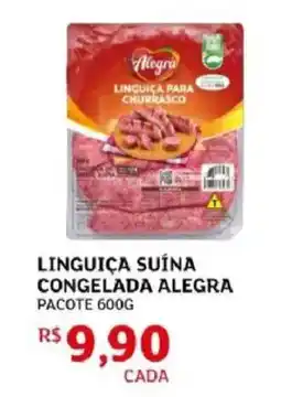 Assaí Atacadista Linguiça suína congelada alegra pacote oferta