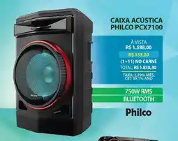 Lojas Cem Caixa acústica philco pcx7100 oferta
