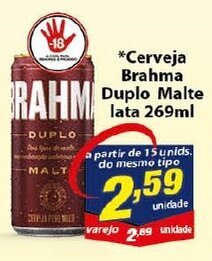 Vencedor Atacadista Cerveja Brahma Duplo Malte lata 269ml oferta
