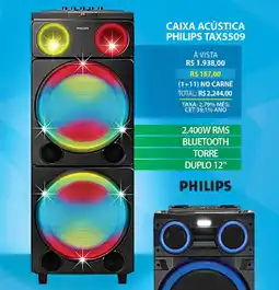 Lojas Cem Caixa acústica philips tax5509 oferta