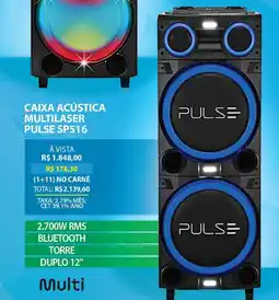 Lojas Cem Caixa acústica multilaser pulse sp516 oferta
