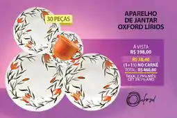 Lojas Cem Aparelho de jantar oxford lírios oferta