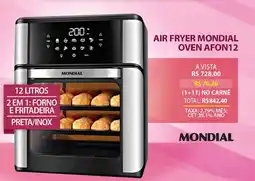 Lojas Cem Air fryer mondial oven afon12 oferta