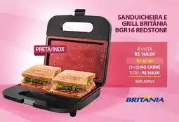 Lojas Cem Sanduicheira e grill britânia bgr16 redstone oferta