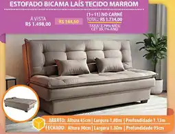 Lojas Cem Estofado bicama laís tecido marrom oferta