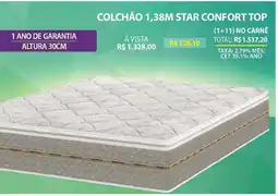 Lojas Cem Colchão 1,38m star confort top oferta