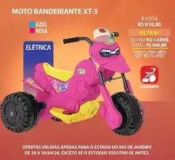 Lojas Cem Moto bandeirante xt-3 oferta