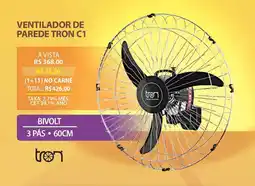 Lojas Cem Ventilador de parede tron c1 oferta