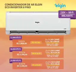 Lojas Cem Condicionador de ar elgin eco inverter II frio 12.000 BTU'S oferta