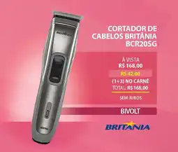 Lojas Cem Cortador de cabelos britânia BCR20SG oferta