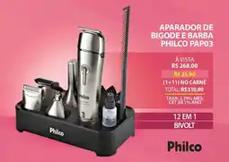 Lojas Cem Aparador de bigode e barba philco pap03 oferta