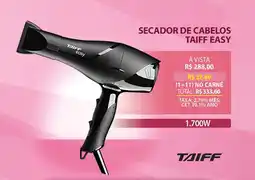 Lojas Cem Secador de cabelos taiff easy oferta