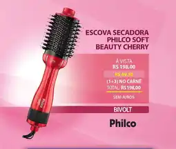Lojas Cem Escova secadora philco soft beauty cherry oferta