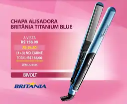 Lojas Cem Chapa alisadora britânia titanium blue oferta
