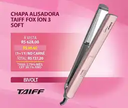 Lojas Cem Chapa alisadora taiff fox íon 3 soft oferta