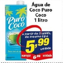 Agua de Coco Puro Coco 1L