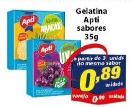 Vencedor Atacadista Gelatina Apti sabores 35g oferta