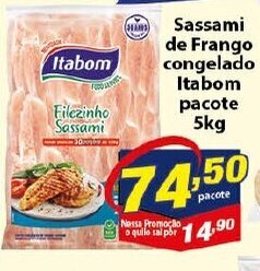 Vencedor Atacadista Sassami de Frango Congelado Itabom pacote 5kg oferta