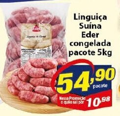 Linguica Suina Eder Congelada pacote 5kg