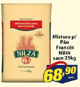 Mistura p/ Pao Frances Nilza saco 25kg