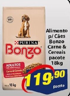 Vencedor Atacadista Alimento p/ caes Bonzo Carne & Cereais pacote 18kg oferta
